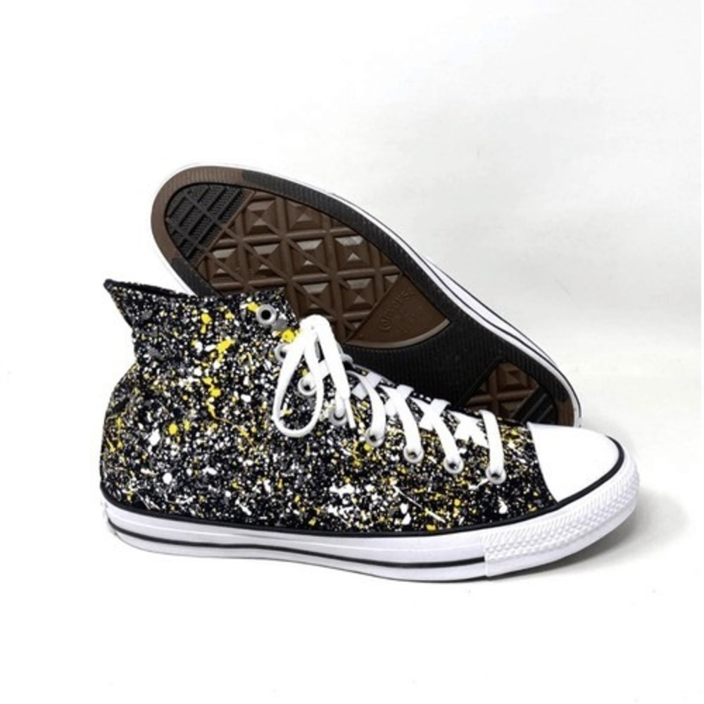 Converse Unisex Chuck Taylor All Star Hi Shoe Size 8 Men Black/Yellow A00468F - Picture 6 of 8
